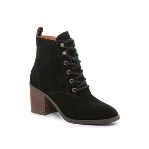 Lucky Brand Wadil black suede lace up ankle boots 10
